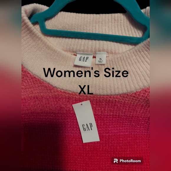 GAP Pink Mock Turtleneck Long Sleeve Sweater Women's Size XL NWT - Picture 5 of 6